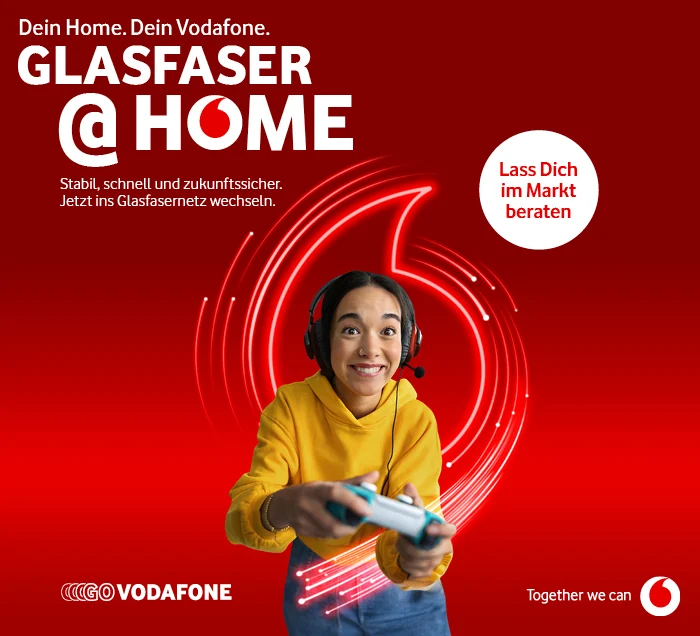 Glasfaser @HOME: Dein Home. Dein Vodafone. Stabil, schnell und zukunftssicher. Jetzt ins Glasfasernetz wechseln. Lass Dich im Markt beraten.